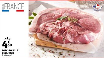 Auchan Rouelle de jambon le kg aanbieding