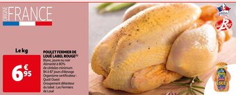 Auchan Poulet fermier de loue label rouge le kg aanbieding