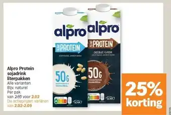 Albert Heijn Alpro protein sojadrink literpakken aanbieding