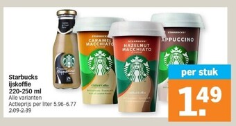 Albert Heijn Starbucks ijskoffie 220-250 ml aanbieding