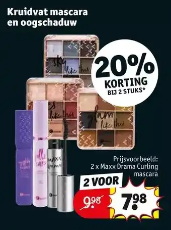 Kruidvat Kruidvat mascara en oogschaduw aanbieding
