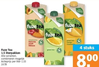 Albert Heijn Fuze tea 1.5 literpakken aanbieding