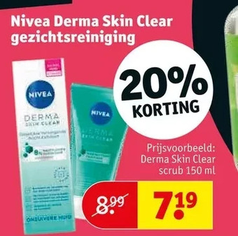 Kruidvat Nivea derma skin clear gezichtsreiniging aanbieding