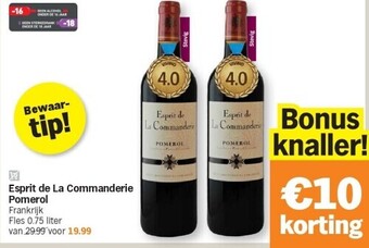Albert Heijn Esprit de la commanderie pomerol aanbieding