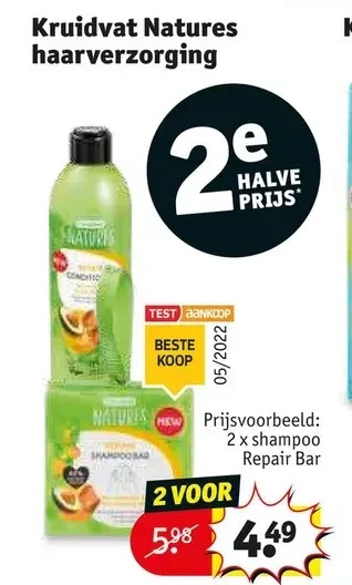 Kruidvat Kruidvat natures haarverzorging aanbieding