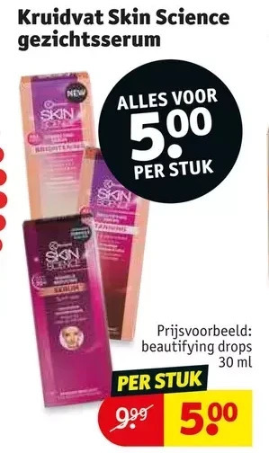 Kruidvat Kruidvat skin science gezichtsserum aanbieding