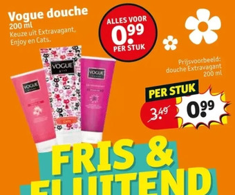 Kruidvat Vogue douche 200 ml aanbieding