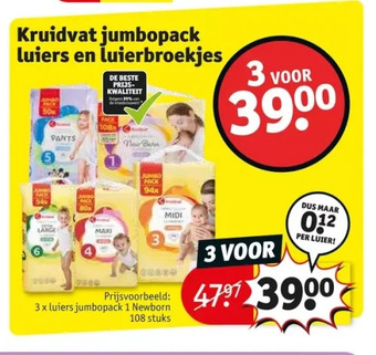 Kruidvat Kruidvat jumbopack luiers en luierbroekjes aanbieding