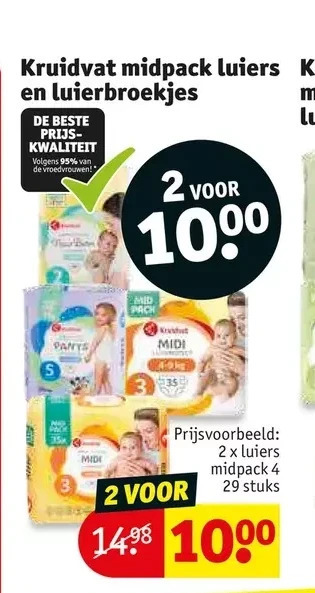 Kruidvat Kruidvat midpack luiers en luierbroekjes aanbieding