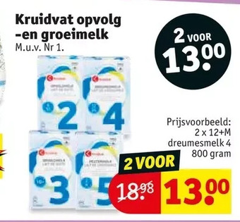 Kruidvat Kruidvat opvolg -en groeimelk aanbieding