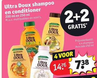Kruidvat Ultra doux shampoo en conditioner aanbieding