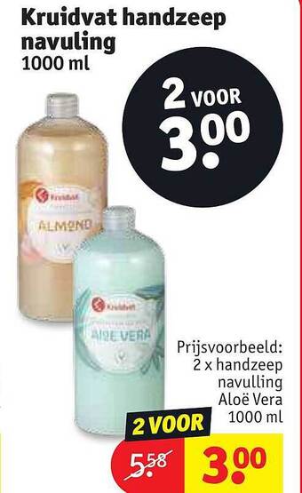 Kruidvat Kruidvat handzeep navuling aanbieding