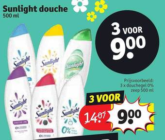 Kruidvat Sunlight douche aanbieding