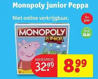 Kruidvat Monopoly junior peppa aanbieding