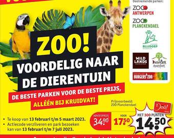 Kruidvat Zoo planckendael aanbieding