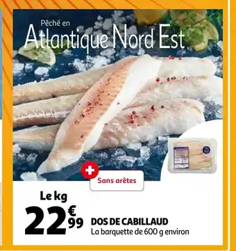 Auchan Dos de cabillaud 600 g aanbieding