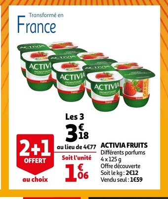 Activia fruits 4 x 125 g