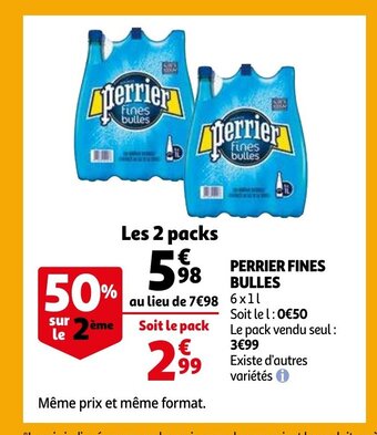 Auchan Perrier fines bulles 6 x 1 l aanbieding