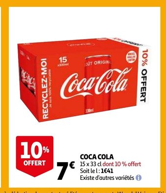 Auchan Coca Cola 15 x 33 cl aanbieding