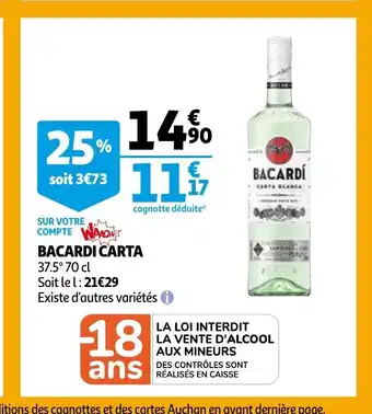 Bacardi Carta 70 cl