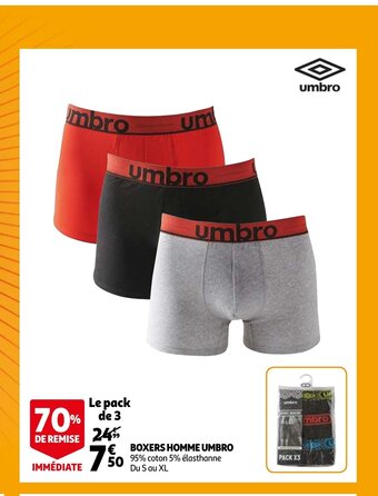 Umbro boxers homme