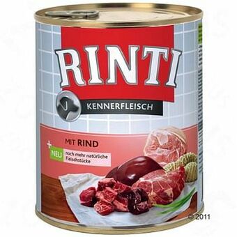 Zooplus 6x800g "Kennerfleisch" Pens RINTI Hondenvoer aanbieding