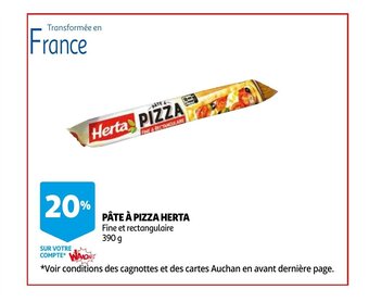 Auchan Herta pate a pizza 390 g aanbieding