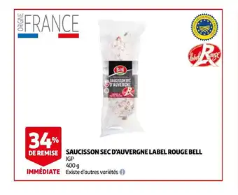 Bell saucisson sec d'auvergne label rouge 400 g