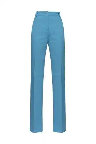 Pinko laurance pantalone tela di lin light blue