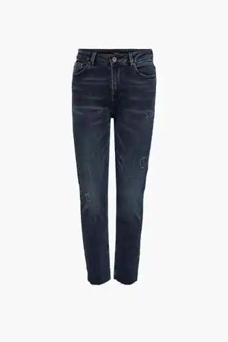 ZEB Only straight jeans - blue black denim aanbieding