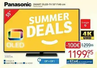 Eldi Panasonic smart oled-tv 55``-140 cm tx55gz950e aanbieding