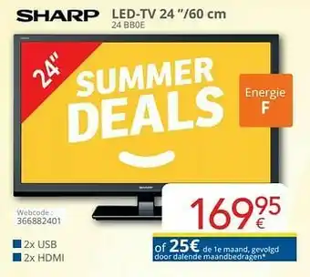 Eldi Sharp led-tv 24 ``-60 cm 24 bb0e aanbieding