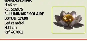 Luminaire solaire lotus