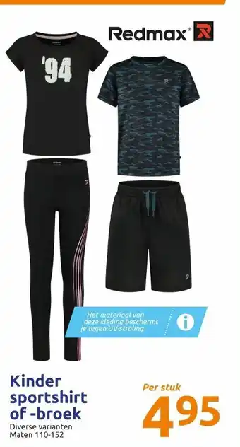 Kinder sportshirt of -broek
