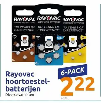 Rayovac hoortoestel batterijen
