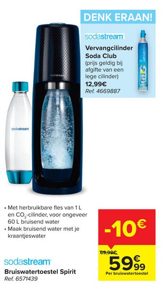 Carrefour Sodastream Bruiswatertoestel Spirit aanbieding