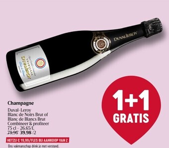 Delhaize Champagne duval-leroy aanbieding
