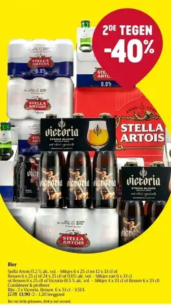Delhaize Bier stella artois aanbieding