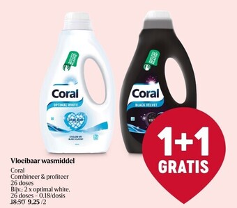 Vloeibaar wasmiddel coral