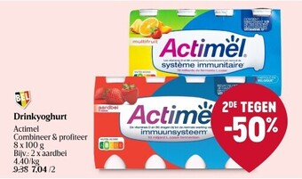 Delhaize Drinkyoghurt actimel aanbieding