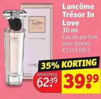 Kruidvat Lancôme trésor in love aanbieding