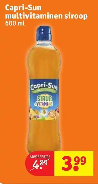 Kruidvat Capri-sun multivitaminen siroop aanbieding