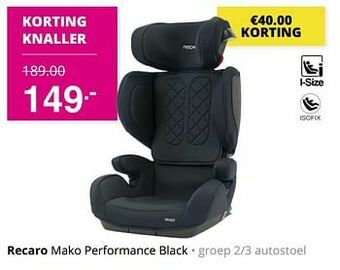 Baby & Tiener Recaro mako performance black aanbieding