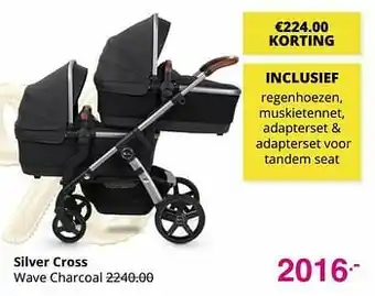Baby & Tiener Silver cross wave charcoal aanbieding
