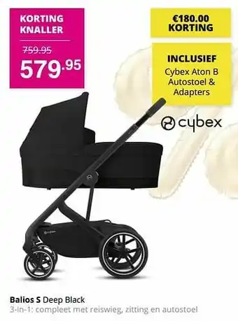 Baby & Tiener Balios s deep black 3-in-1 aanbieding