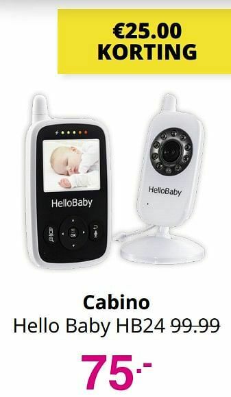 Baby & Tiener Cabino hello baby hb24 aanbieding