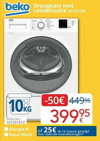 Beko droogkast met condensatie dc101230