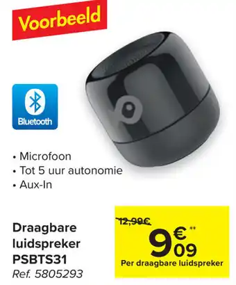Carrefour Draagbare luidspreker PSBTS31 aanbieding