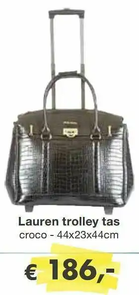 Lauren trolley tas croco