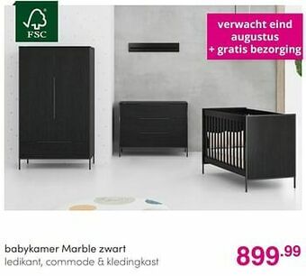 Baby & Tiener Babykamer marble zwart aanbieding